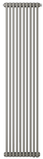 Радиатор Zehnder Charleston 2180 - 8 секц. серый, с боковым подключением, изображение 1