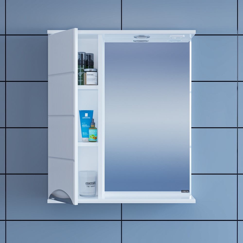 Зеркало-шкаф СаНта Родос 60 L с подсветкой купить в г. Мурманск в ...