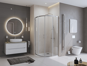 Фото Поддон для душа BelBagno Uno TRAY-MR-UNO-R-80-550-35-W-CR 80x80