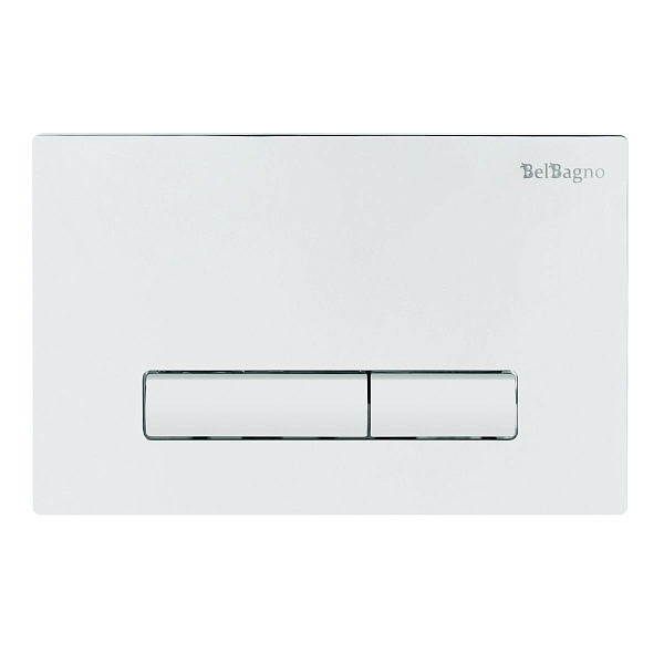Комплект BelBagno Loto BB070CHR/SC/BB002-80/BB018-GV-BIANCO кнопка смыва белая , изображение 6