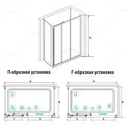 Фото Душевой уголок RGW Classic CL-40 (CL-11 + Z-050-1) 120х100