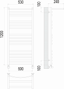 Полотенцесушитель водяной Terminus Енисей П15 50х120 с полкой , изображение 3