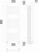 Полотенцесушитель водяной Terminus Аврора П16 30х80 , изображение 3