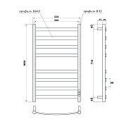 Полотенцесушитель электрический Point Антея П8 50x80 белый , изображение 4