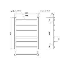 Фото Полотенцесушитель электрический Point Меркурий П6 50x60 L/R, черный