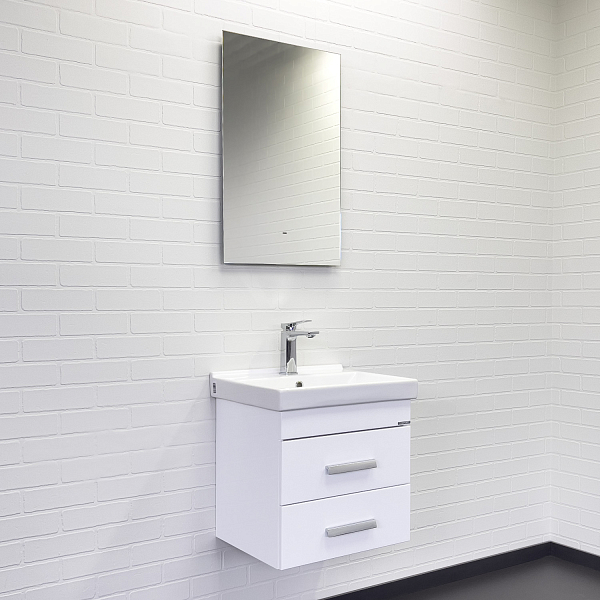 Тумба с раковиной Comforty Никосия 50П белый глянец , изображение 3