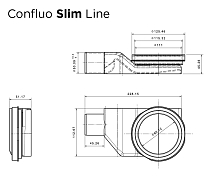 Душевой лоток Pestan Confluo Slim+ Line 13000303 95 см, изображение 11