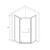 Душевой уголок RGW Hotel HO-084W 100х100 стекло матовое , изображение 6