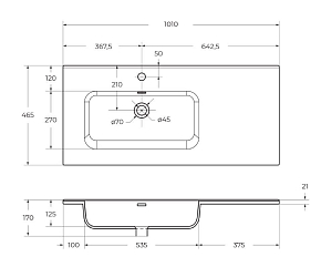 Фото Мебельная раковина BelBagno BB1000ETL-L 100 см