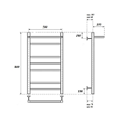 Полотенцесушитель электрический Point Аврора П6 80х50 хром , изображение 4