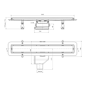 Душевой лоток Point Гермес PN50155 55 см сталь , изображение 8