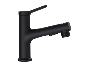 Фото Смеситель BelBagno BB-LVMD-NERO-W0 для раковины, с выдвижным изливом