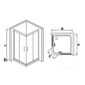 Душевой уголок RGW Hotel HO-311 (HO-31 + 2Z-41) 120х120 см , изображение 2