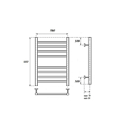 Полотенцесушитель электрический Point Аврора П8 60х50 хром , изображение 4