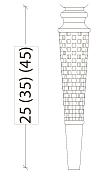 Ножки для мебели Armadi Art Vallessi Avantgarde Denti белые 45,5 см , изображение 3