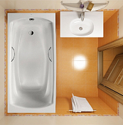 Стальная ванна Roca Swing 180x80 , изображение 3