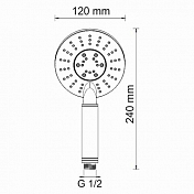 Душевая лейка Wasserkraft A058 , изображение 6