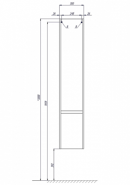 Шкаф-пенал Aquaton Стоун правый белый , изображение 7