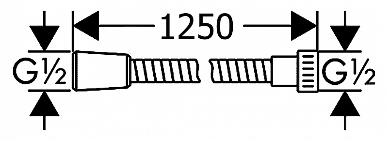 Душевой шланг Hansgrohe Metaflex 28262000 , изображение 4