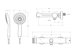 Смеситель Cezares Relax VD-NOP для ванны с душем , изображение 5