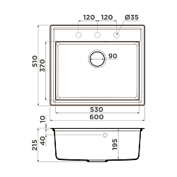 Фото Мойка кухонная Omoikiri Daisen 60-SA бежевый
