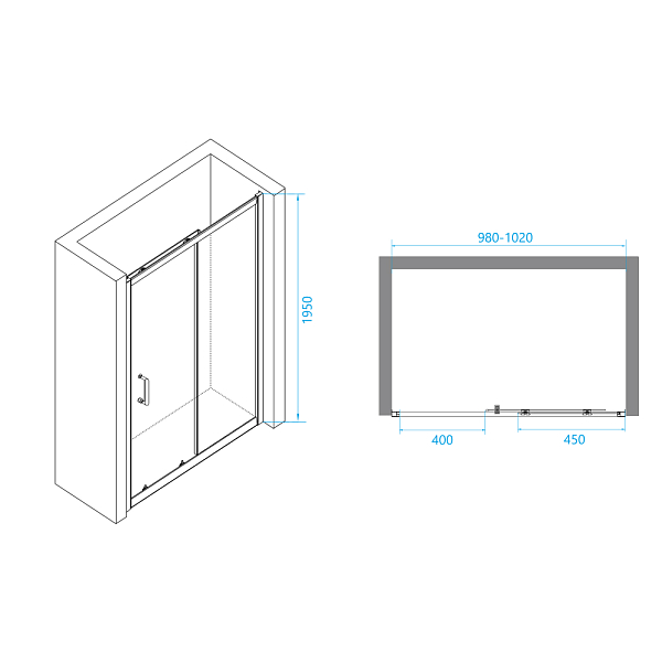Душевая дверь RGW Passage PA-14W 140 см профиль белый, стекло прозрачное , изображение 4