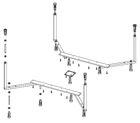 Фото Каркас для ванны Riho Colorado POOTSET14