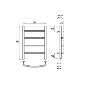 Полотенцесушитель электрический Point Афина П4 50x60 , изображение 5