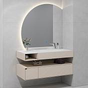 Тумба с раковиной Black&White Universe U955.1200R 120 песочный , изображение 3