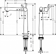 Смеситель Hansgrohe Talis S 72115000 для раковины , изображение 2