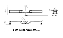 Душевой лоток Timo Smart SM-PG80-LS40(DRY) с решеткой 80 см, изображение 6