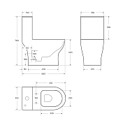 Унитаз-моноблок BelBagno Neon BB8617CPR-MN/SC , изображение 10
