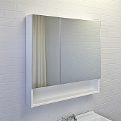 Зеркало-шкаф Comforty Никосия 80 белый глянец , изображение 2