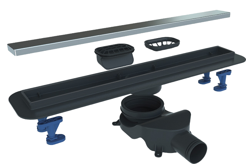 Душевой лоток BelBagno Luce BB-LD-LUCE-70-CR с решеткой 70 см , изображение 1