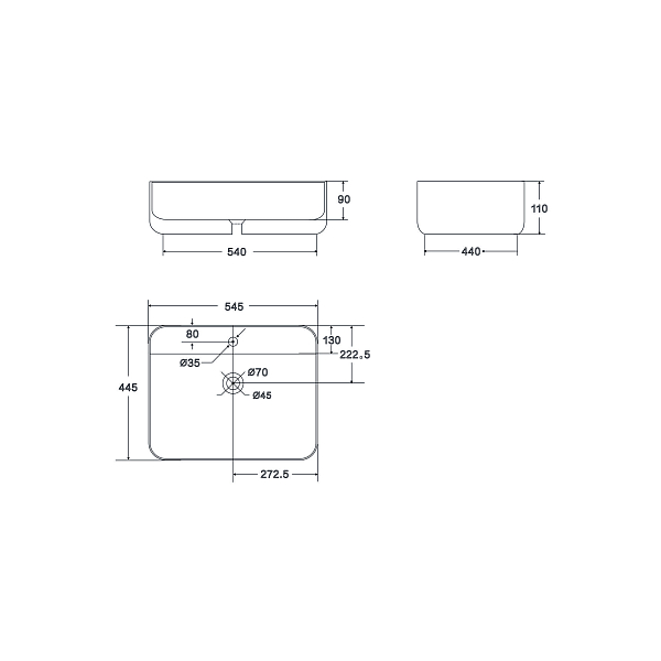 Раковина Point Меркурий PN43833 55 см , изображение 6