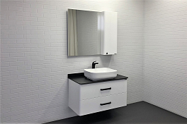 Зеркало-шкаф Comforty Амстердам 95 белый , изображение 4