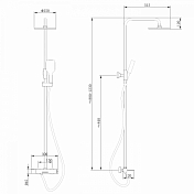 Душевая стойка Abber Emotion AF8816NG никель , изображение 4