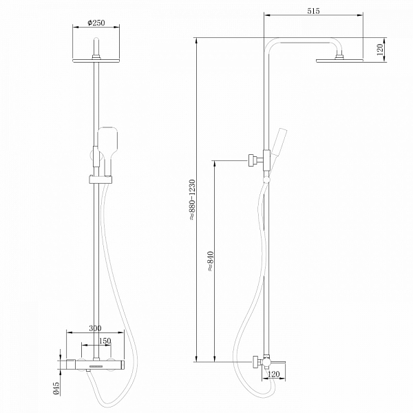 Душевая стойка Abber Emotion AF8816NG никель , изображение 4