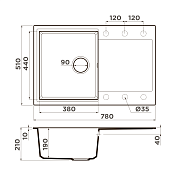 Мойка кухонная Omoikiri Daisen 78-GR leningrad grey , изображение 2
