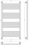 Полотенцесушитель водяной Сунержа Богема+ прямая 120x60 без покрытия , изображение 4