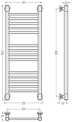 Полотенцесушитель водяной Сунержа Богема+ прямая 80х30 без покрытия , изображение 5