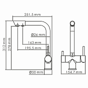 Смеситель Wasserkraft A8367 для кухонной мойки , изображение 12