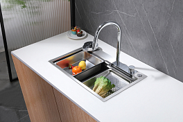 Мойка кухонная Abber Wasser Kreis AF2194 хром , изображение 2