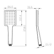 Душевая лейка Lemark LM8124BL , изображение 2