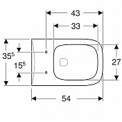 Унитаз подвесной Geberit Renova Plan безободковый , изображение 4