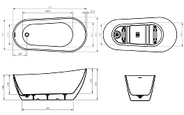 Акриловая ванна BelBagno BB704-1700-800-K 170x80 , изображение 8