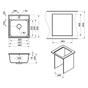 Мойка кухонная Point Мисти 46 PN3011W белый , изображение 4