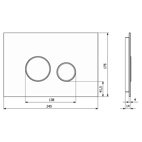 Кнопка смыва KK-POL Vitrum Grande V1 Orbis SPP/164/0/K стекло, белая/хром , изображение 3