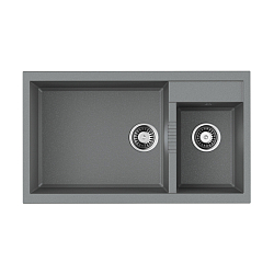 Фото Мойка кухонная Omoikiri Tedori 86-2-LB-GR leningrad grey