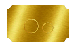 Кнопка смыва KK-POL Aquafiori Vintage 350/AFV/073-00-00 золото матовое , изображение 1